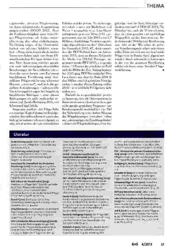 Vorschauseite 4: Der Pflege-Bahr: falsches Signal und untaugliches Geschäftsmodell