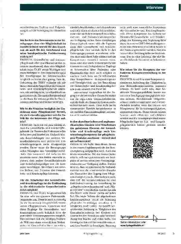 Vorschauseite 2: Die Wahrnehmung der Pflege steigt