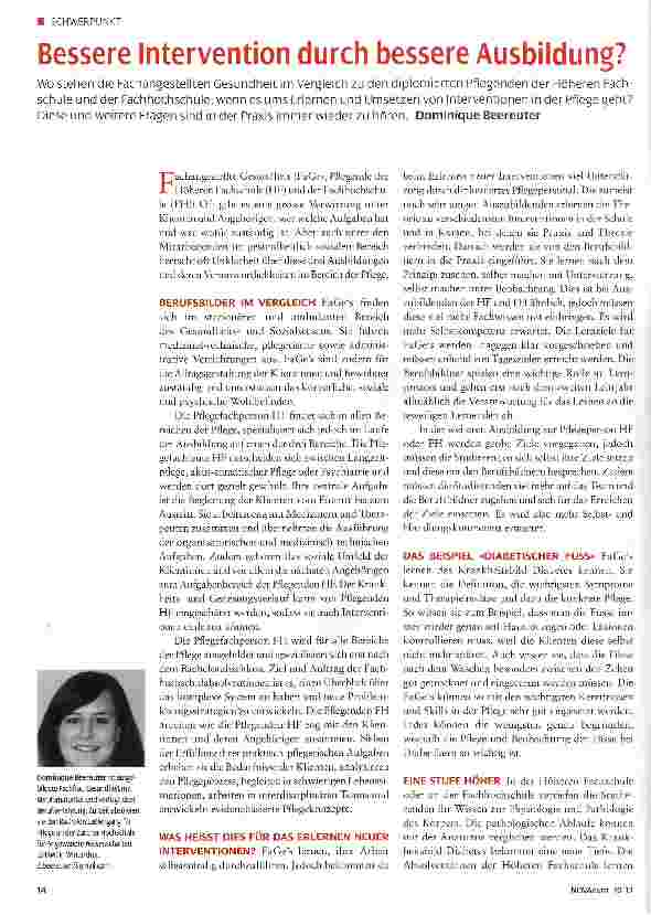 Vorschauseite 1: Bessere Intervention durch bessere Ausbildung?