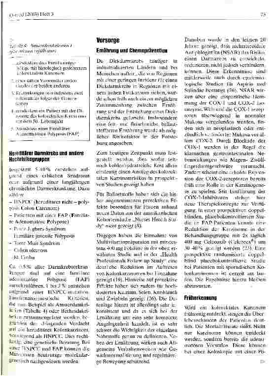 Vorschauseite 4: Darmkrebs-Update 2003 Vorsorge, Diagnostik und Therapie