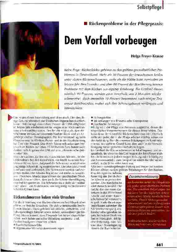 Vorschauseite 1: Dem Vorfall vorbeugen