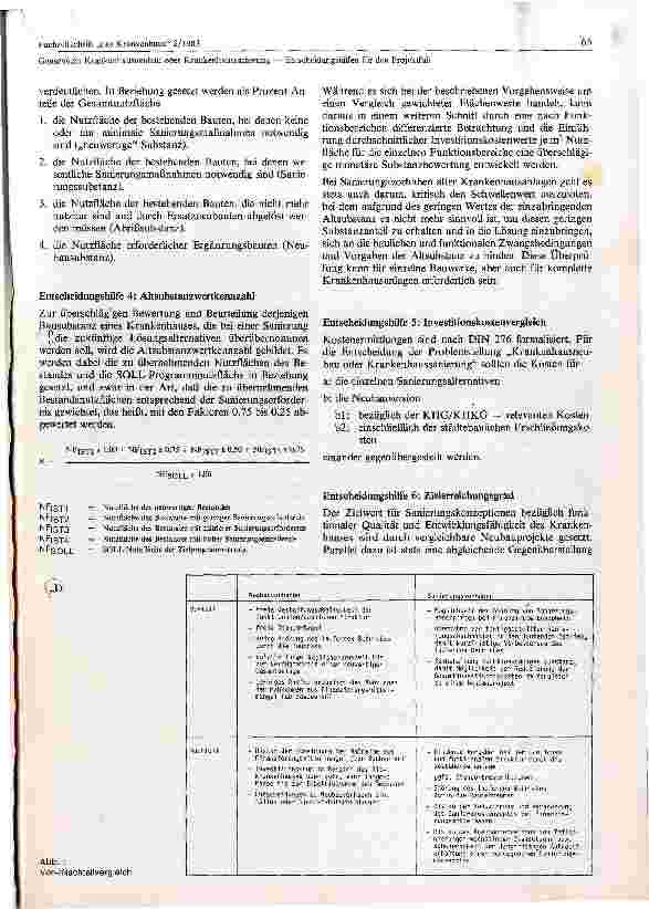 Vorschauseite 3: Krankenhausneubau oder Krankenhaussanierung ? Entscheidungshilfen für den Projektfall