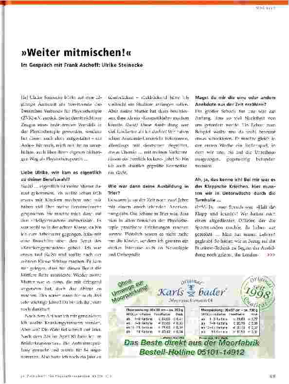 Vorschauseite 1: »Weiter mitmischen!«