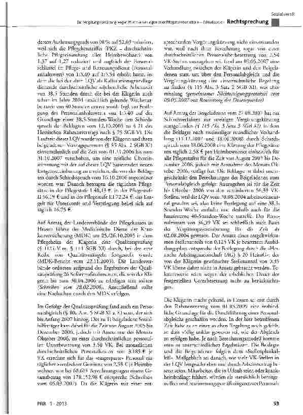 Vorschauseite 3: Zur Vergütungsverkürzung wegen Pflichtverletzungen einer Pflegeheimbetreiberin - Schiedsspruch SGB XI § 43 Abs. 1 Satz 1, § 52 Abs. 1, § 72, § 76, § 80a, § 84 Abs. 6, § 85 Abs. 2,…