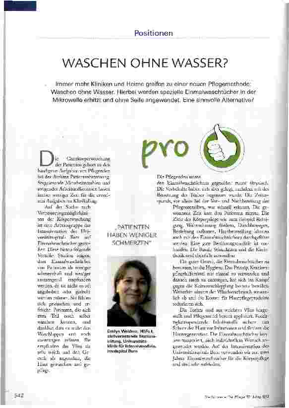 Vorschauseite 1: WASCHEN OHNE WASSER?