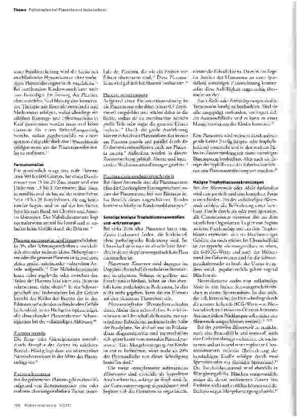 Vorschauseite 5: Pathologien bei Plazenta und Nabelschnur
