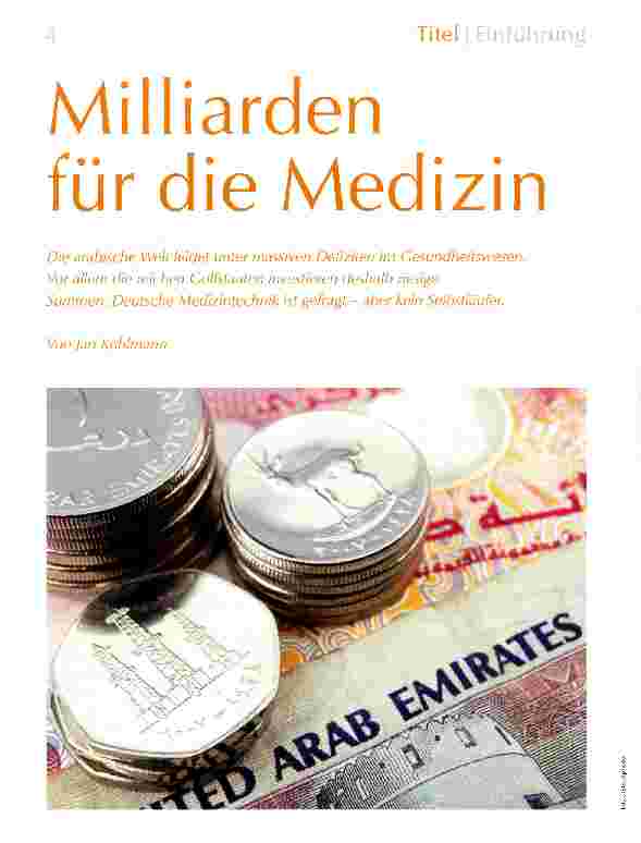 Vorschauseite 1: Milliarden für die Medizin