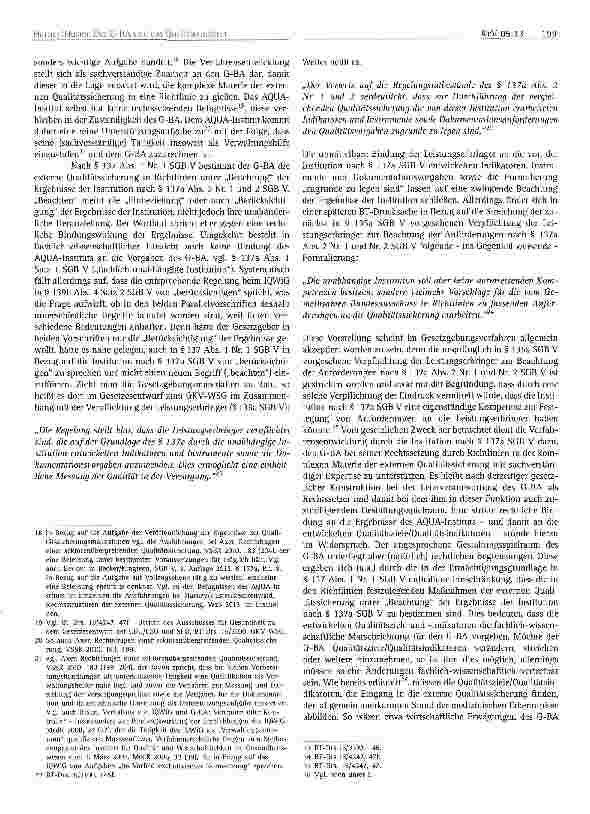 Vorschauseite 3: Der G-BA und das wissenschaftliche Qualitätsinstitut nach § 137 aSGBV