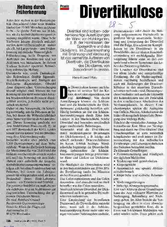 Vorschauseite 1: Divertikulose