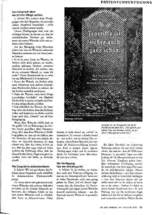 Vorschauseite 3: Wie möchte ich sterben?