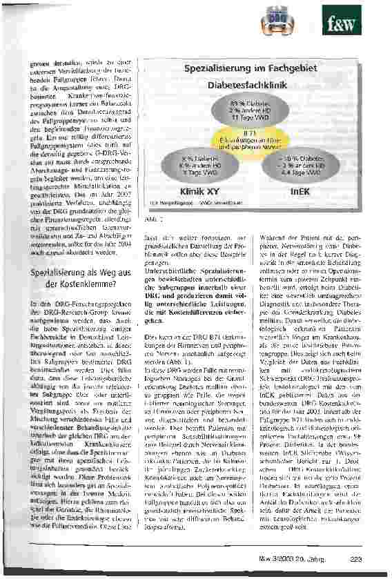 Vorschauseite 2: Leistung schon 2004 gerechter finanzieren Überarbeitung des Fallpauschalenkatalogs 2003