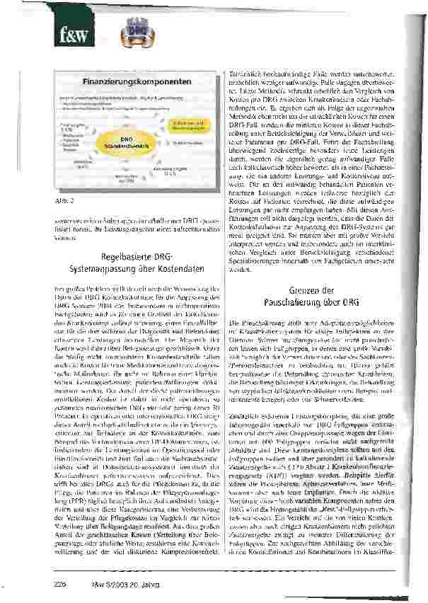 Vorschauseite 5: Leistung schon 2004 gerechter finanzieren Überarbeitung des Fallpauschalenkatalogs 2003