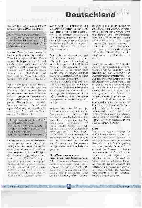 Vorschauseite 2: NEUES DRG-FINANZIERUNGSSYSTEM FÜRDEUTSCHE KRANKENHÄUSER