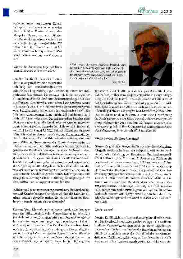 Vorschauseite 4: Faire Finanzierung der Krankenhäuser notwendig