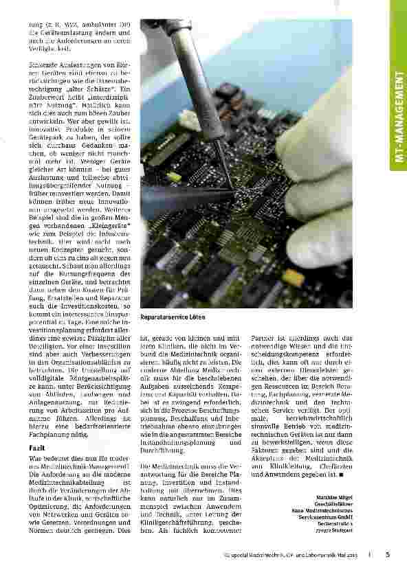 Vorschauseite 4: Modernes Medizintechnik-Management