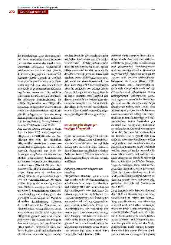 Vorschauseite 2: Pflegeethik und die Sorge um den Zugang zu Pflege