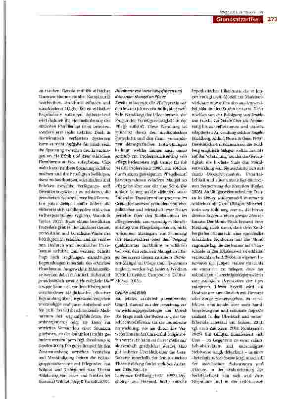Vorschauseite 3: Pflegeethik und die Sorge um den Zugang zu Pflege