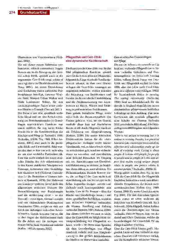 Vorschauseite 4: Pflegeethik und die Sorge um den Zugang zu Pflege