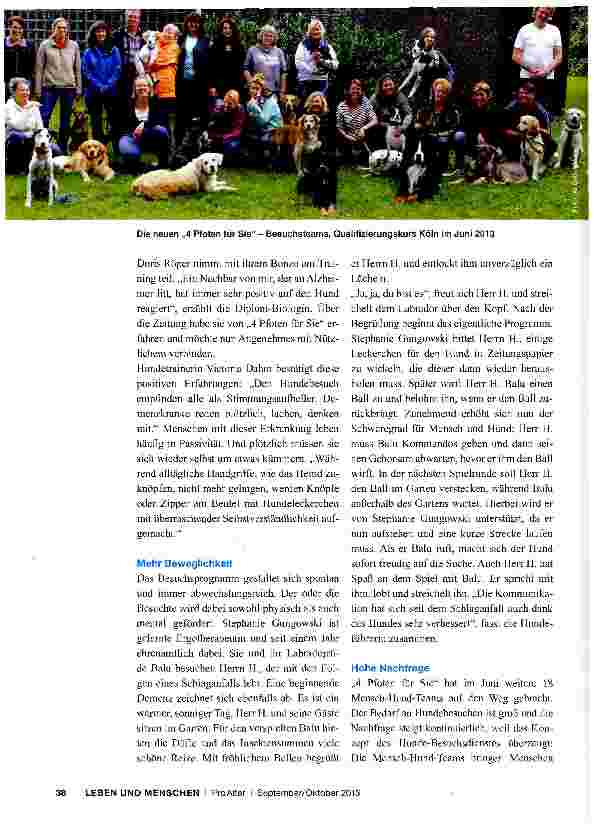 Vorschauseite 3: Ein Hunde-Besuchsdienst für Menschen mit Demenz