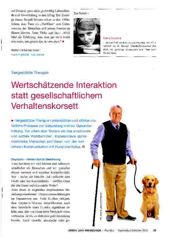 Vorschauseite 4: Ein Hunde-Besuchsdienst für Menschen mit Demenz