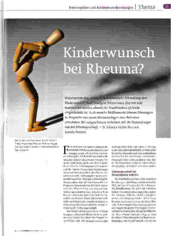 Vorschauseite 1: Kinderwunsch bei Rheuma?