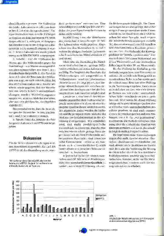 Vorschauseite 4: Charakterisierung von OP-Abdeckungen und -Mänteln aus Einwegmaterialien mittels hydrostatischem Drucktest EN 20811