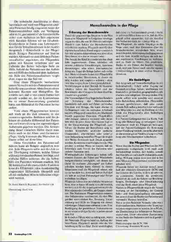 Vorschauseite 3: Der Patientenaufrichter Eine kritische Beurteilung