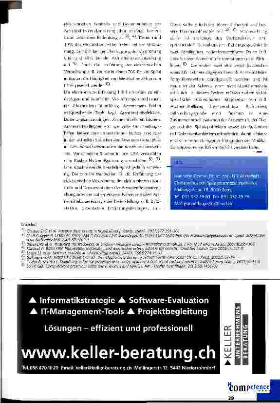 Vorschauseite 5: Für mehr Sicherheit: Medikationsprozess im Klinikinformationssystem