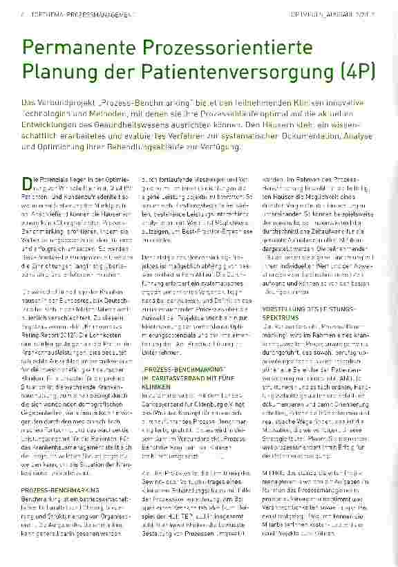 Vorschauseite 1: Permanente Prozessorientierte Planung der Patientenversorgung (4P)