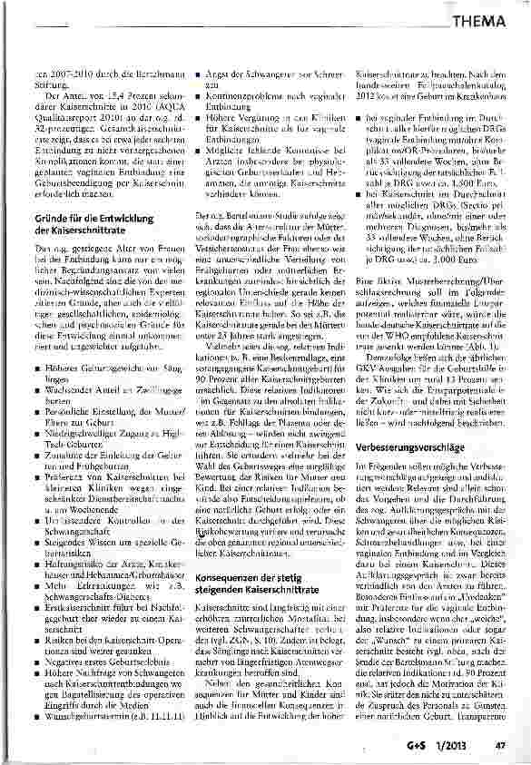 Vorschauseite 2: Könnte die Kaiserschnittrate gesenkt werden?