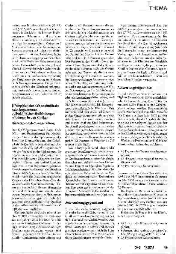 Vorschauseite 4: Könnte die Kaiserschnittrate gesenkt werden?