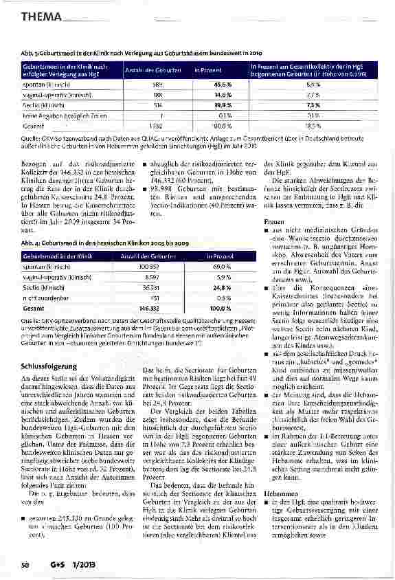 Vorschauseite 5: Könnte die Kaiserschnittrate gesenkt werden?