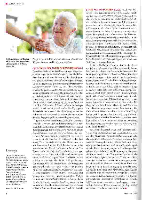 Vorschauseite 3: Ethik und die Entschleunigung von Pflegebeziehungen
