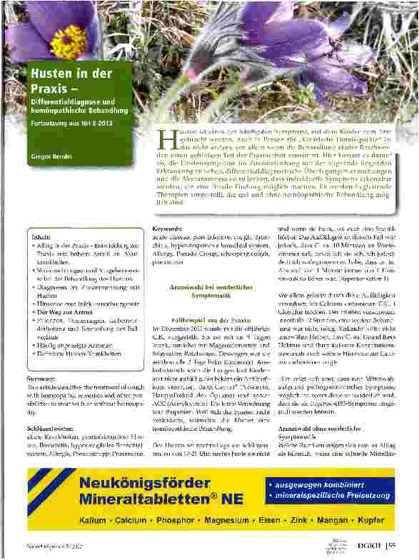 Vorschauseite 1: Husten in der Praxis