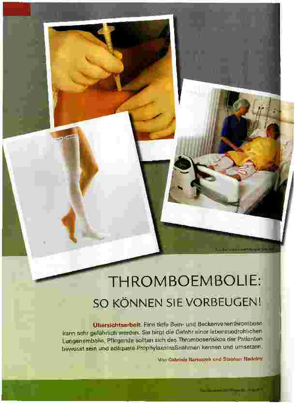 Vorschauseite 1: THROMBOEMBOLIE: SO KÖNNEN SIE VORBEUGEN