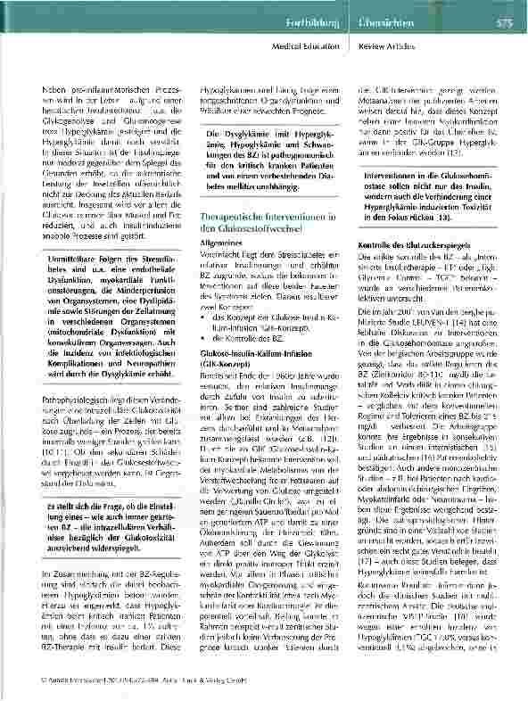 Vorschauseite 3: Einstellung des Blutzuckers beim Intensivpatienten
