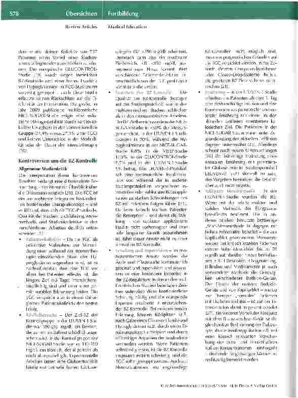 Vorschauseite 4: Einstellung des Blutzuckers beim Intensivpatienten