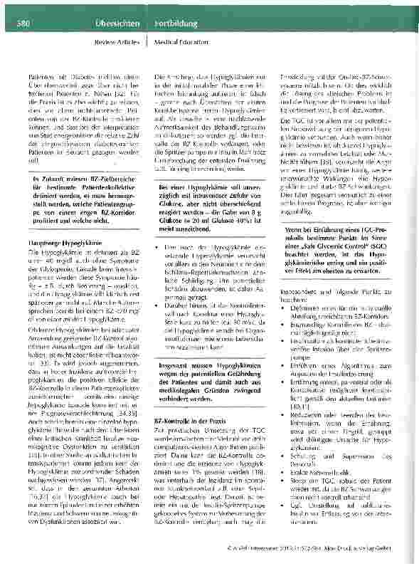 Vorschauseite 6: Einstellung des Blutzuckers beim Intensivpatienten