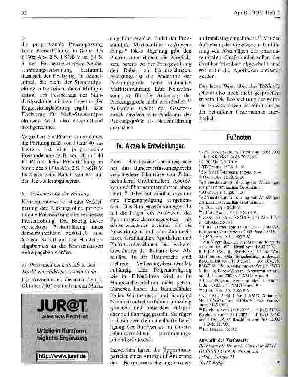 Vorschauseite 4: Das Beitragssatzsicherungsgesetz Auswirkungen auf Apotheken, Großhändler und Pharmaunternehmen