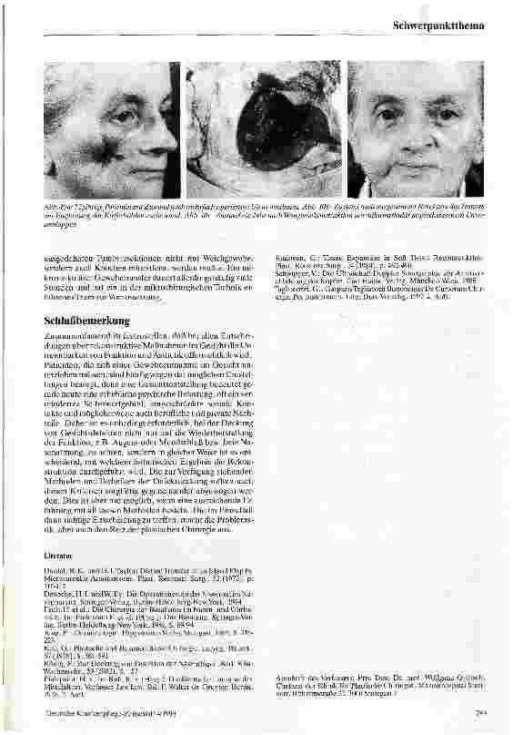 Vorschauseite 6: Möglichkeiten der rekonstruktiven plastischen Chirurgie