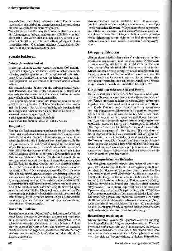 Vorschauseite 5: Wenn Rückenschmerzen chronisch werden: Die Bedeutung von Psyche, Arbeit und Behandlung