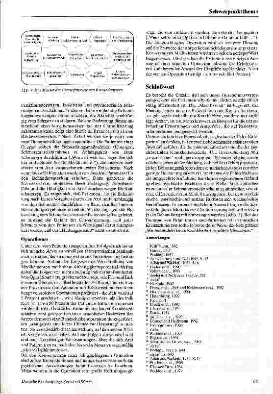 Vorschauseite 6: Wenn Rückenschmerzen chronisch werden: Die Bedeutung von Psyche, Arbeit und Behandlung