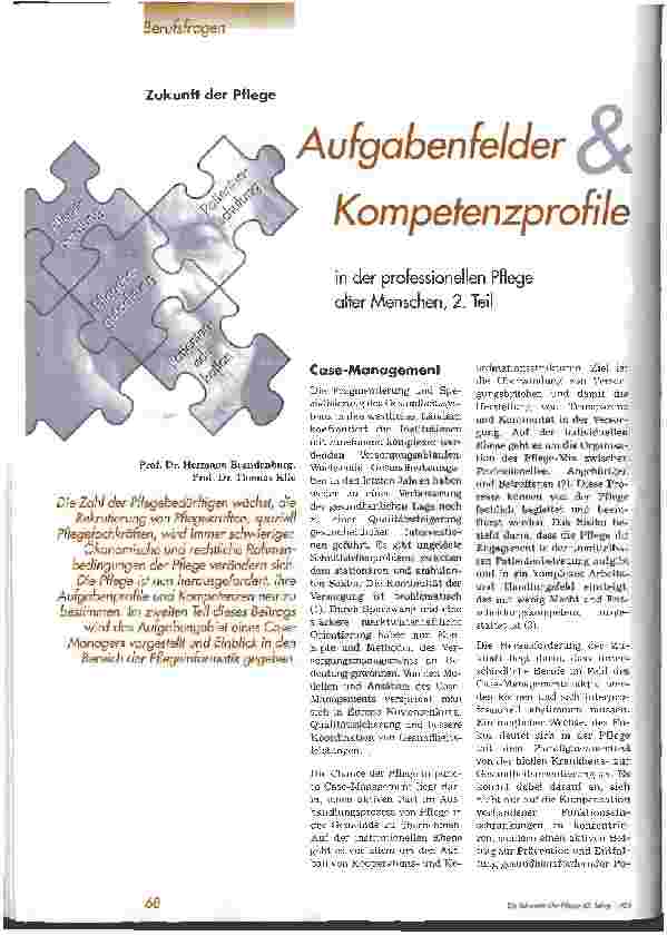 Vorschauseite 1: Aufgabenfelder & Kompetenzprofile in der professionellen Pflege alter Menschen Teil 2