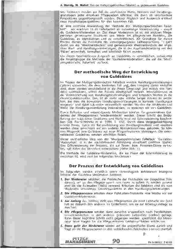 Vorschauseite 4: Von der multiperspektivischen Fallarbeit zu gemeinsamen Guidelines Ein Plädoyer für Guidelines statt Leitlinien