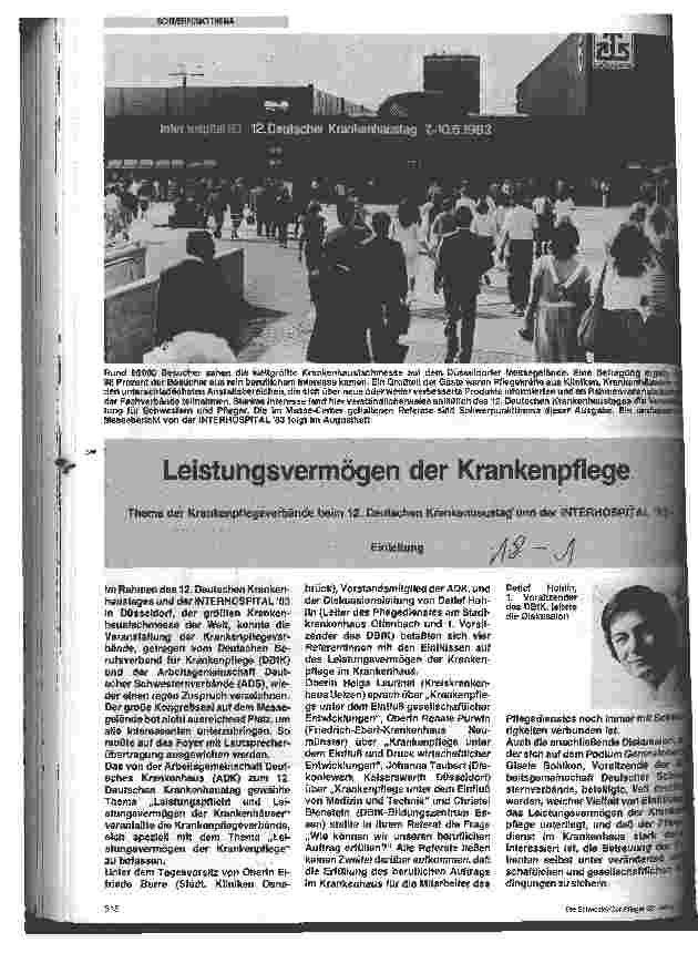 Vorschauseite 1: Leistungsvermögen der Krankenpflege