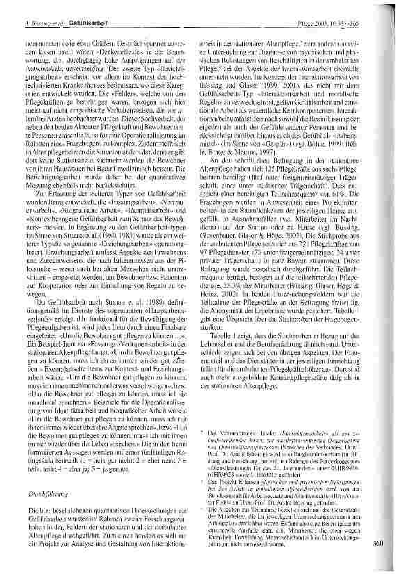 Vorschauseite 4: Gefühlsarbeit. Beeinflussung der Gefühle von Bewohnern und Patienten in der stationären und ambulanten Altenpflege