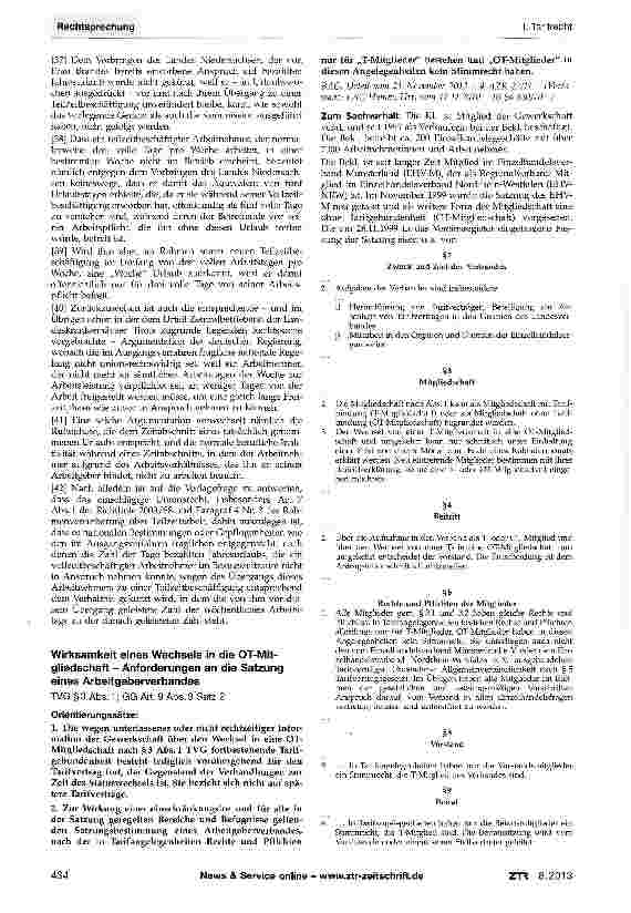 Vorschauseite 3: Umrechnung des in Vollzeit erworbenen Urlaubs nach Übergang in Teilzeitbeschäftigung an weniger Wochentagen Teilzeit-Rahmenvereinbarung §4 {Anh. der RL 97/81 EG); RL 2003/88/EG Ar…
