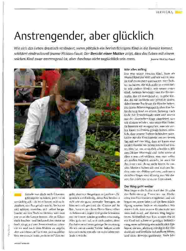Vorschauseite 1: Anstrengender, aber glücklich