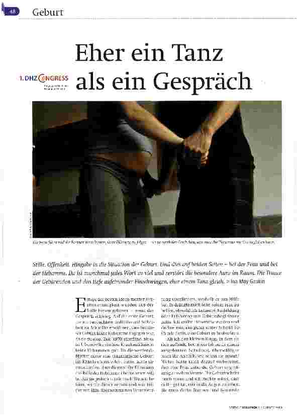 Vorschauseite 1: Eher ein Tanz als ein Gespräch