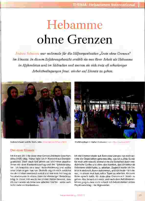 Vorschauseite 1: Hebamme ohne Grenzen